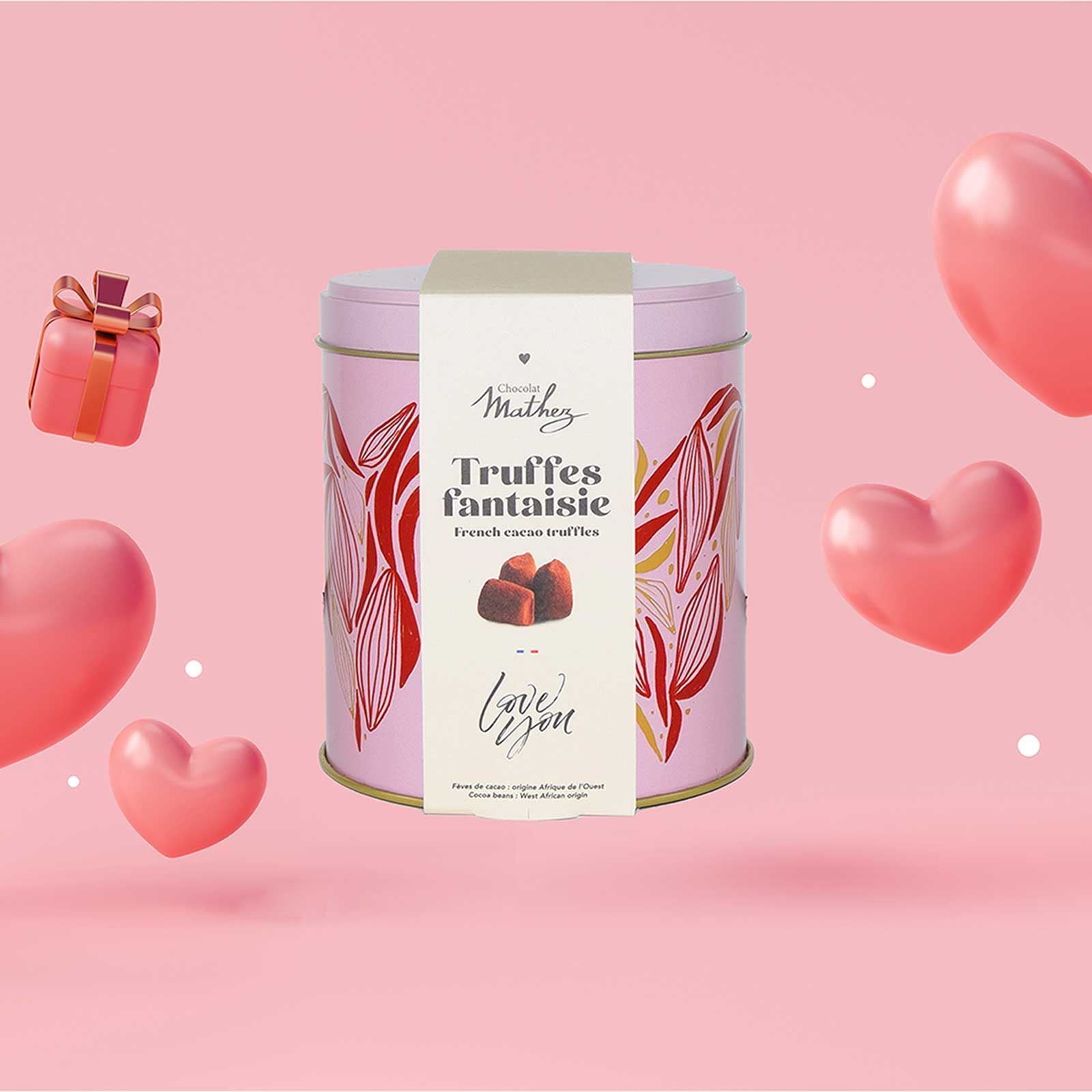 Raspberry truffle gift box