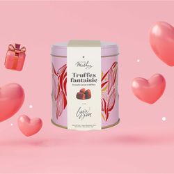 Raspberry truffle gift box