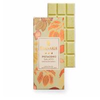 White chocolate with pistachio and salt