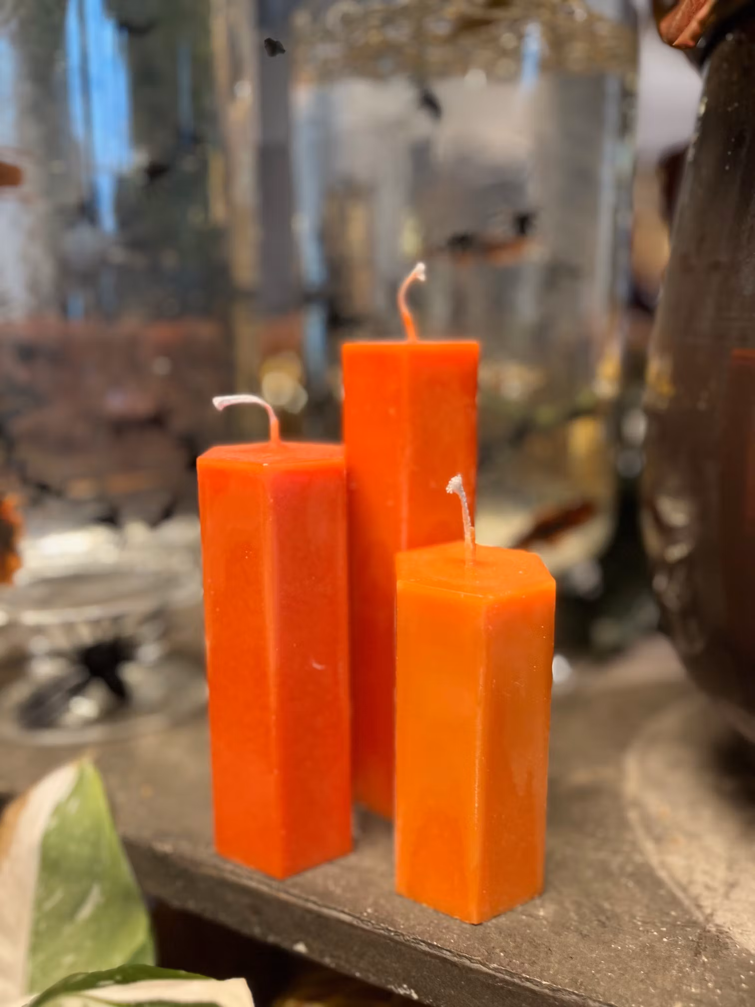 Spindelljus - Rostorange