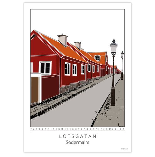 Poster Lotsgatan Södermalm 50x70