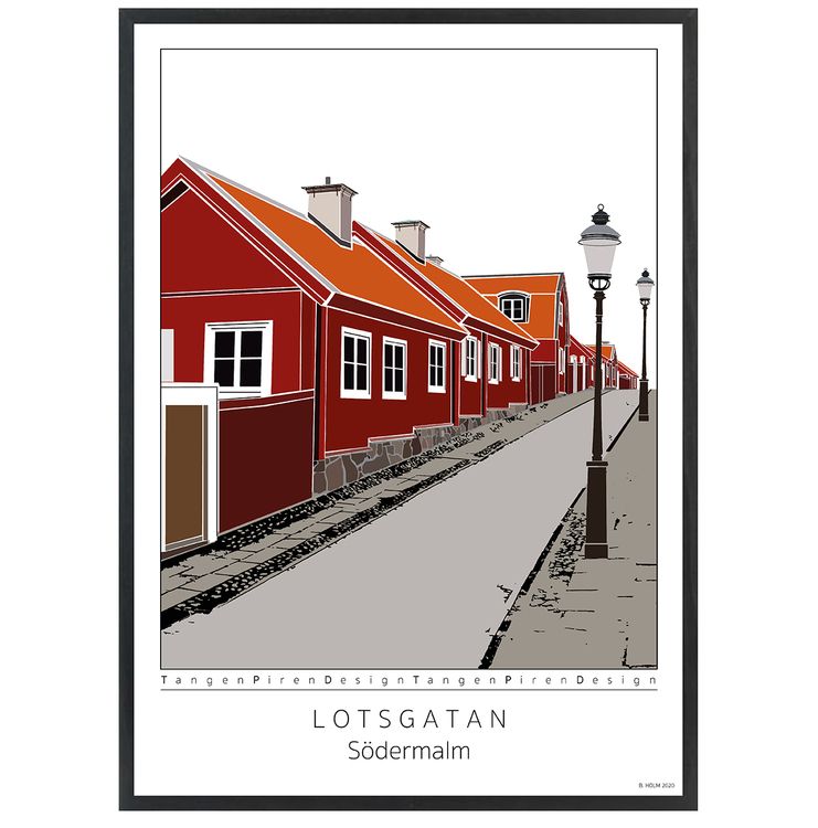 Poster Lotsgatan Södermalm 50x70