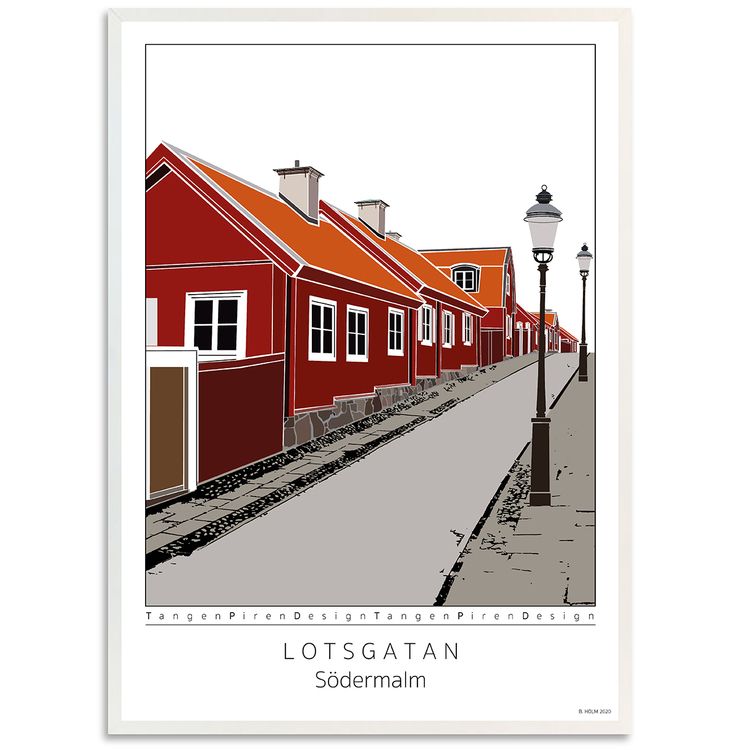 Poster Lotsgatan Södermalm 50x70