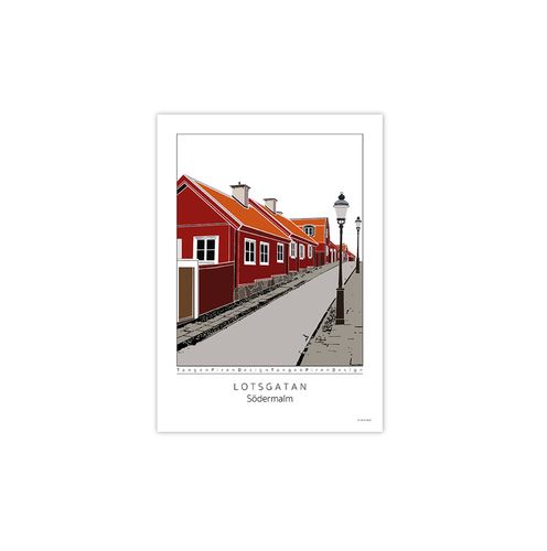 Poster Lotsgatan Södermalm 30x42