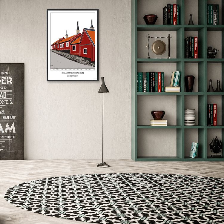 Poster Kvastmakarbacken Södermalm 50x70
