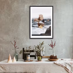 Sillsparvar vid Mjölskärs fyr 50x70
