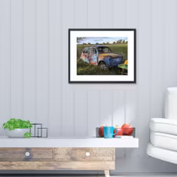 Foto Fiat i Gräset 50x40