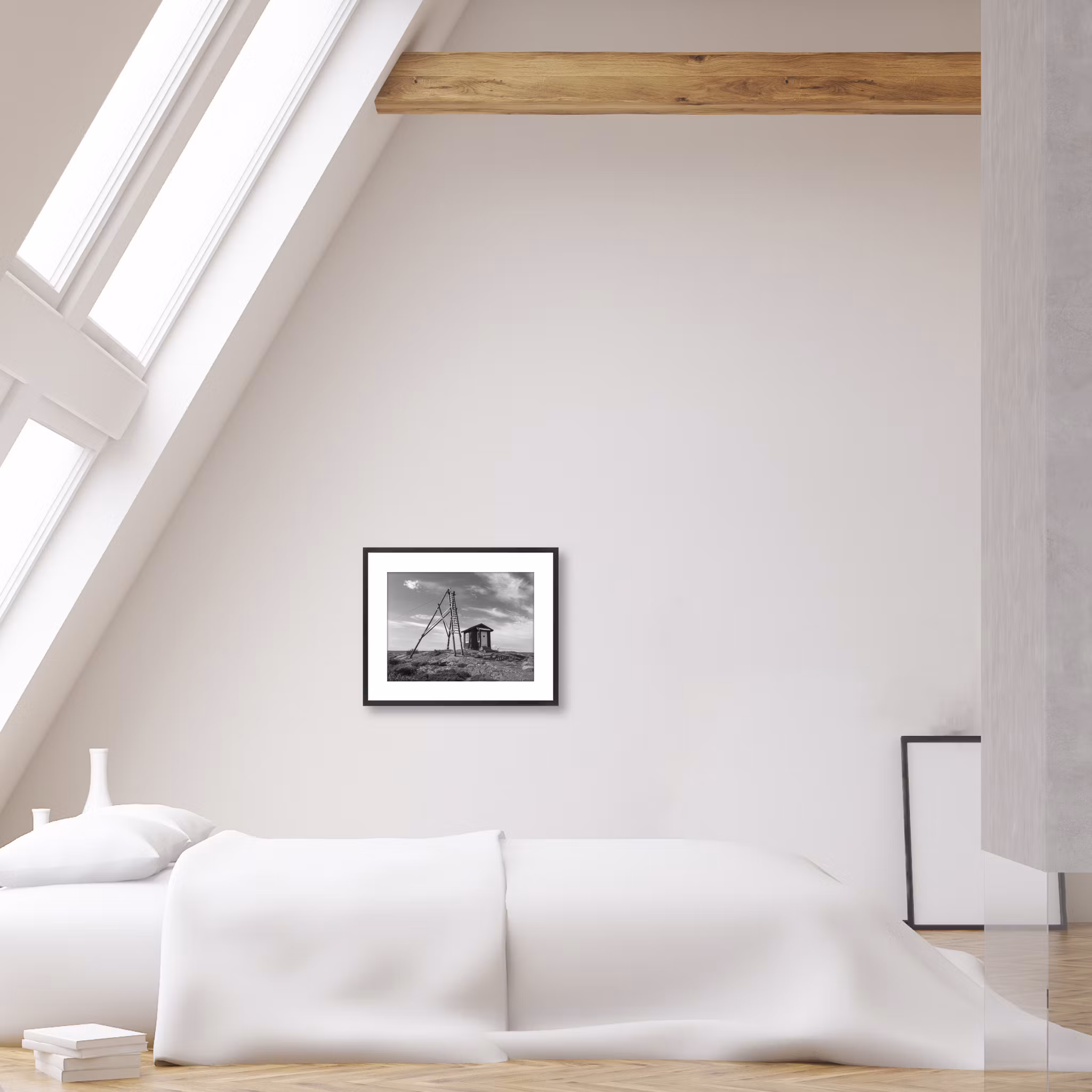Lotsutkiken Gullholmen svart ram interiör 50x40