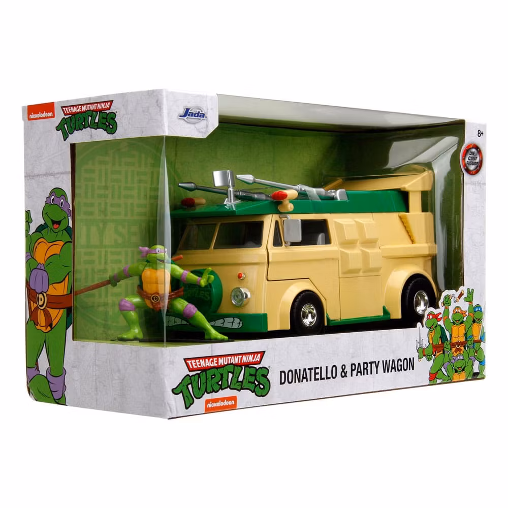 Jada : Teenage Mutant Ninja Turtles Diecast Model 1/24 Donatello & Party Wagon