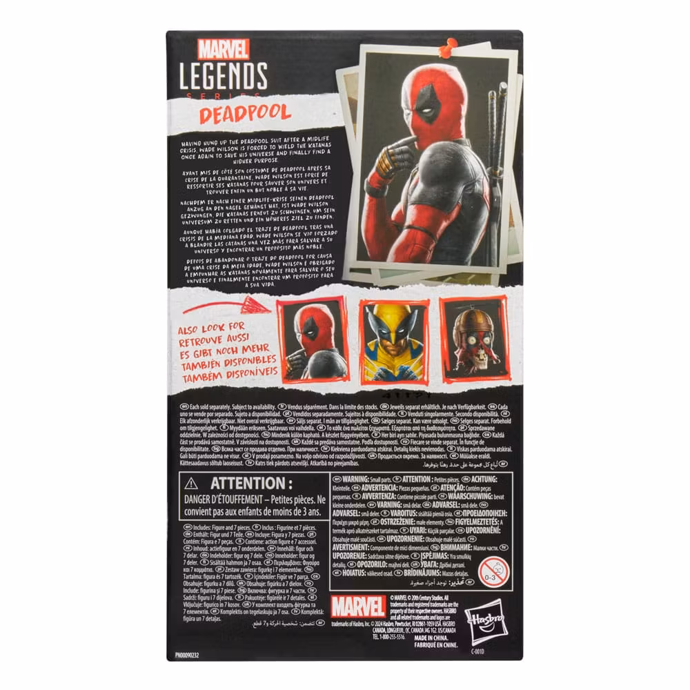 Deadpool & Wolverine Marvel Legends Action Figure Deadpool 15 cm