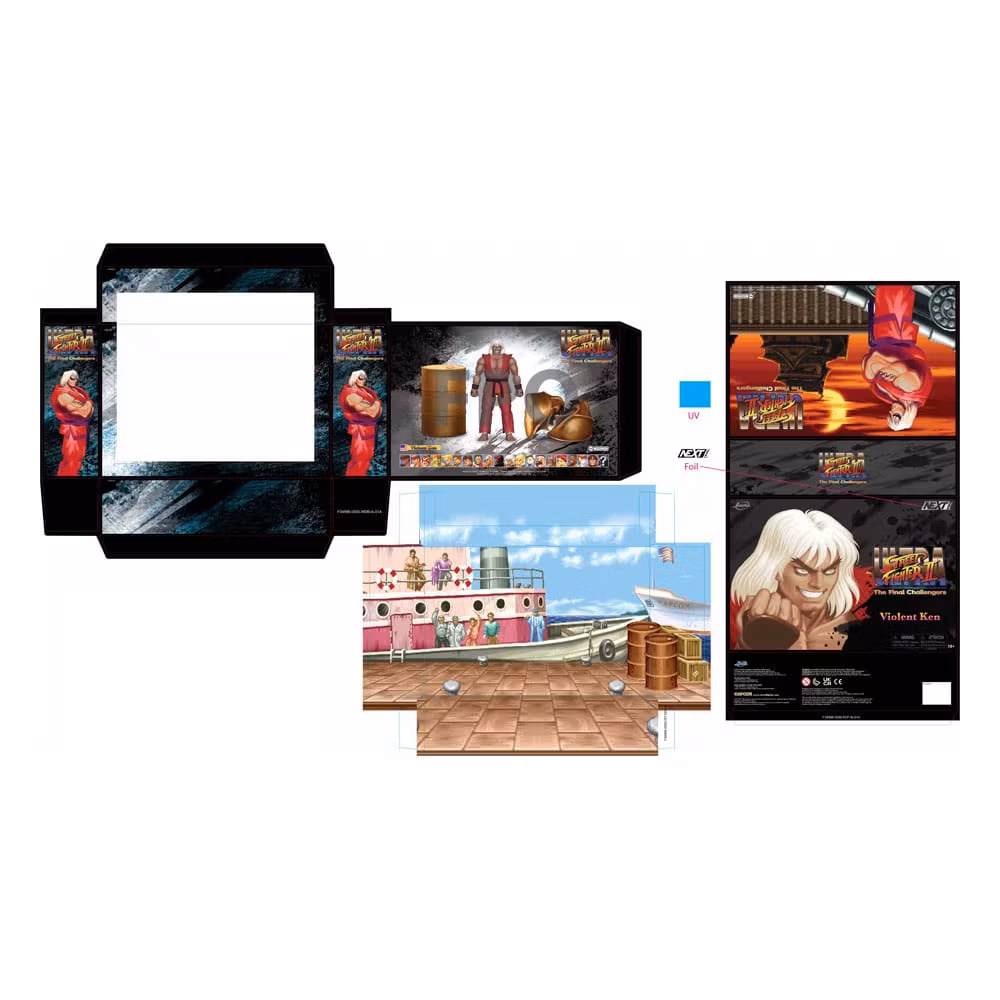 Ultra Street Fighter II: The Final Challengers Action Figure 1/12 Violent Ken Next Level SDCC Exclusive 15 cm