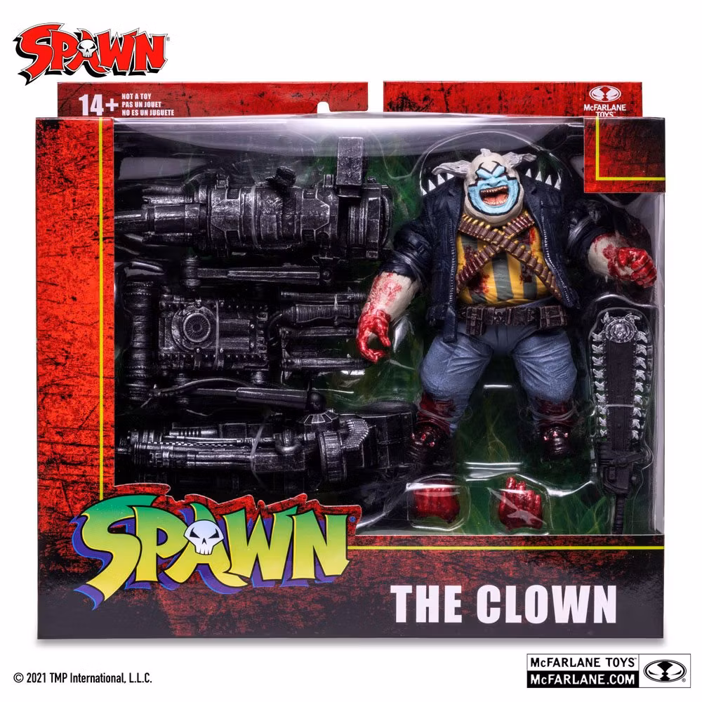 Spawn Action Figure The Clown (Bloody) Deluxe Set 18 cm (Sprekk i emballasje)