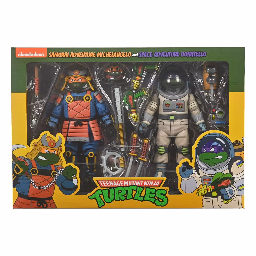 TMNT (Cartoon) Action Figure 2 Pack Space Adventure & Samurai Turtles 18 cm