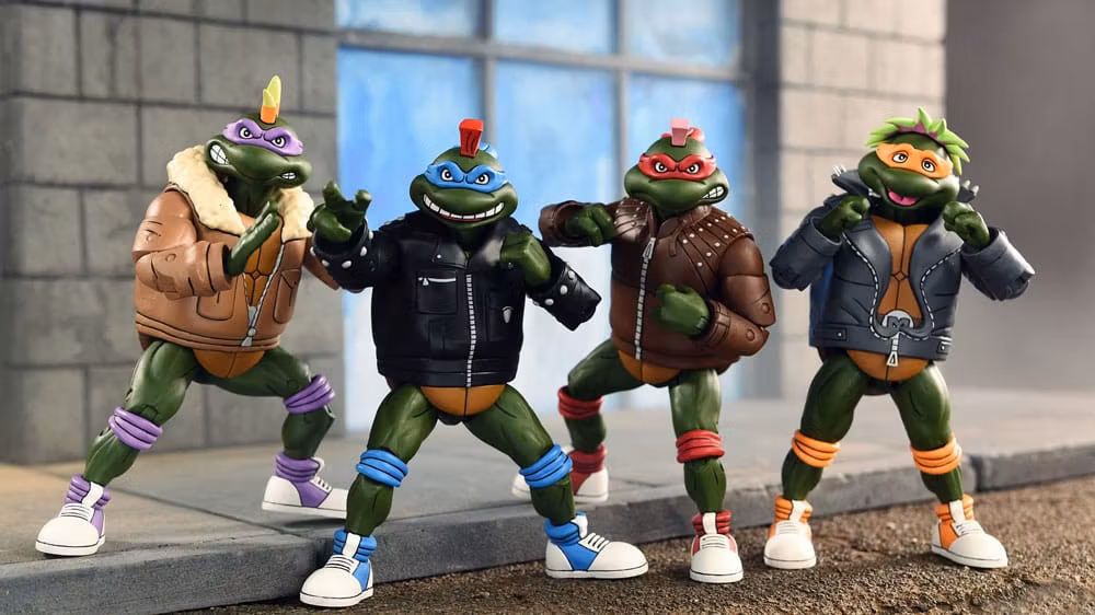 TMNT (Cartoon) Action Figures 4-Pack Punk Turtles 18 cm