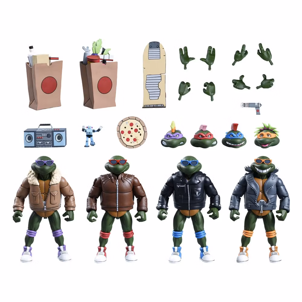 TMNT (Cartoon) Action Figures 4-Pack Punk Turtles 18 cm
