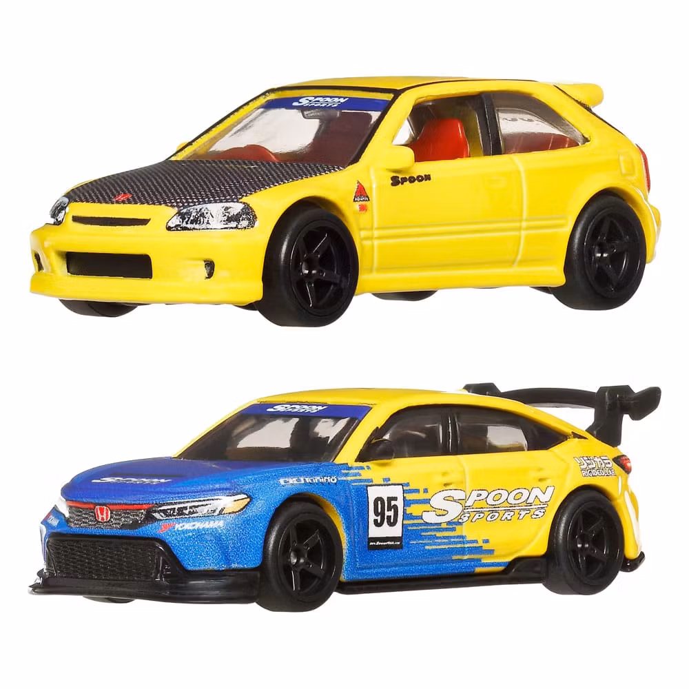 Car Culture 2-Pack 1999 Honda Civic Type R (EK9) & Honda Civic Type R