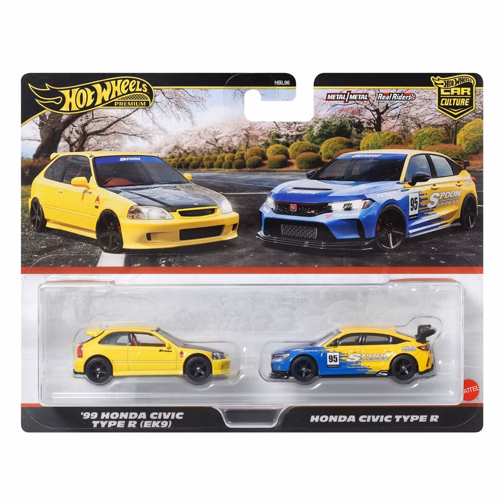 Car Culture 2-Pack 1999 Honda Civic Type R (EK9) & Honda Civic Type R