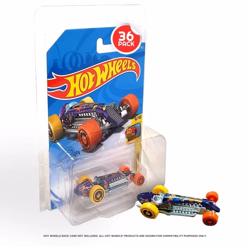 Hot Wheels Blisters 36-Pack for Long Card Mainline biler