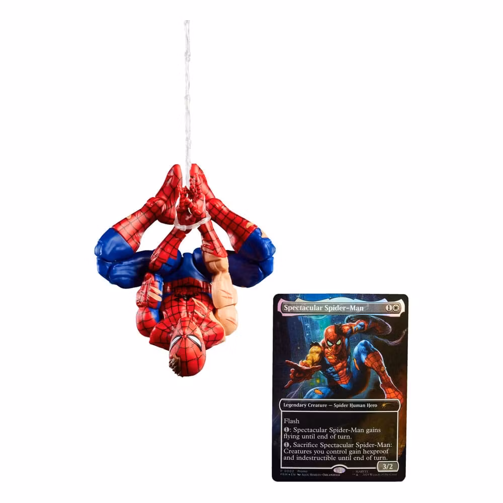 Marvel Legends Magic: The Gathering Action Figure Battle-Damaged Spider-Man (plus Exclusive Foil Card) 15 cm