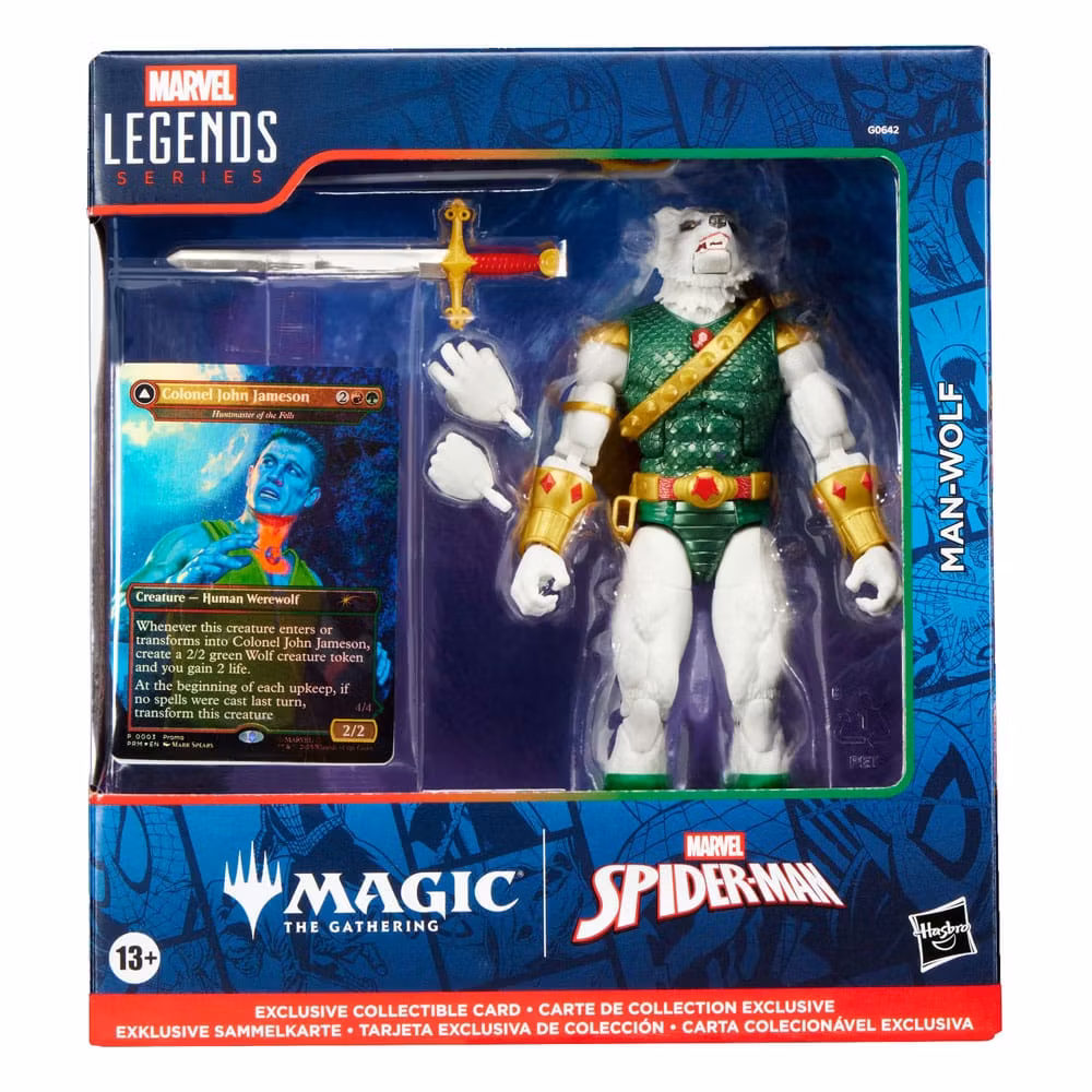 Marvel Legends Magic: The Gathering Action Figure Man-Wolf (plus Exclusive Foil Card) 15 cm