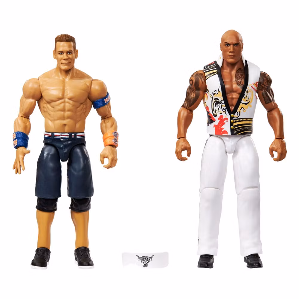 WWE Main Event Showdown Action Figures The Rock Final Boss vs John Cena 2-Pack 15 cm