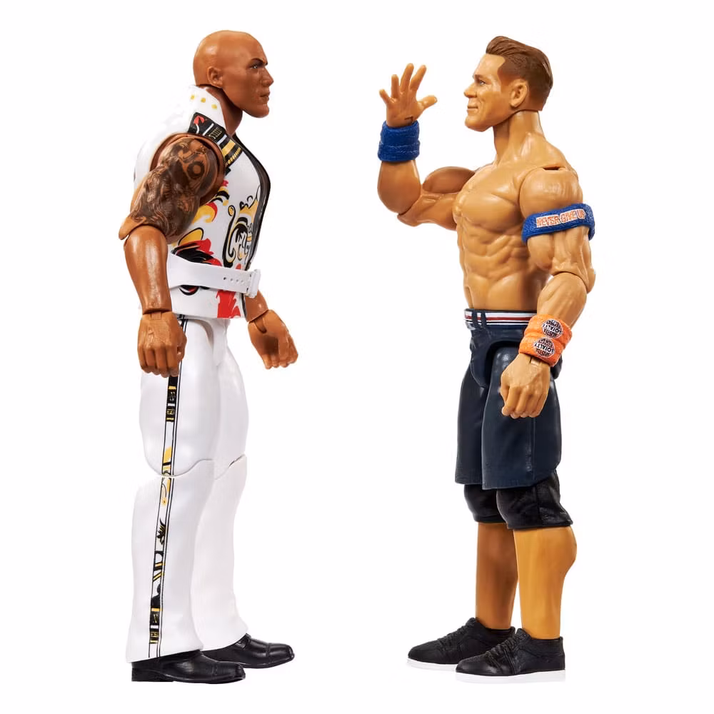 WWE Main Event Showdown Action Figures The Rock Final Boss vs John Cena 2-Pack 15 cm