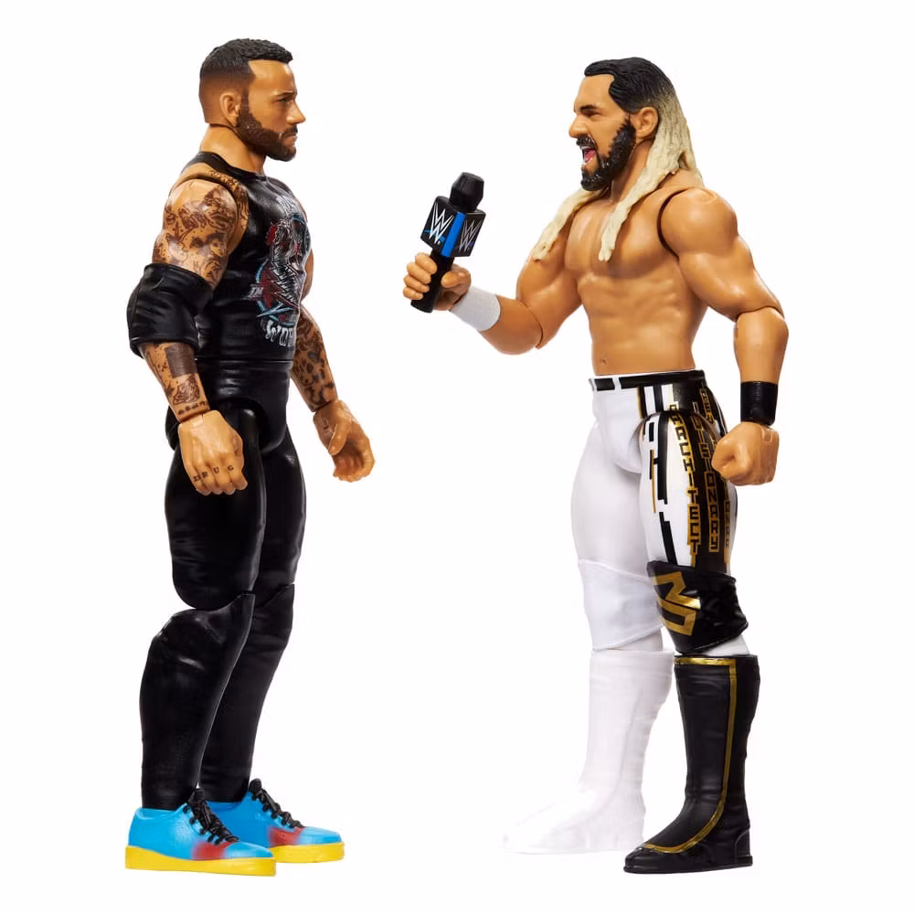 WWE Main Event Showdown Action Figures CM Punk vs Seth "Freakin" Rollins 2-Pack 15 cm
