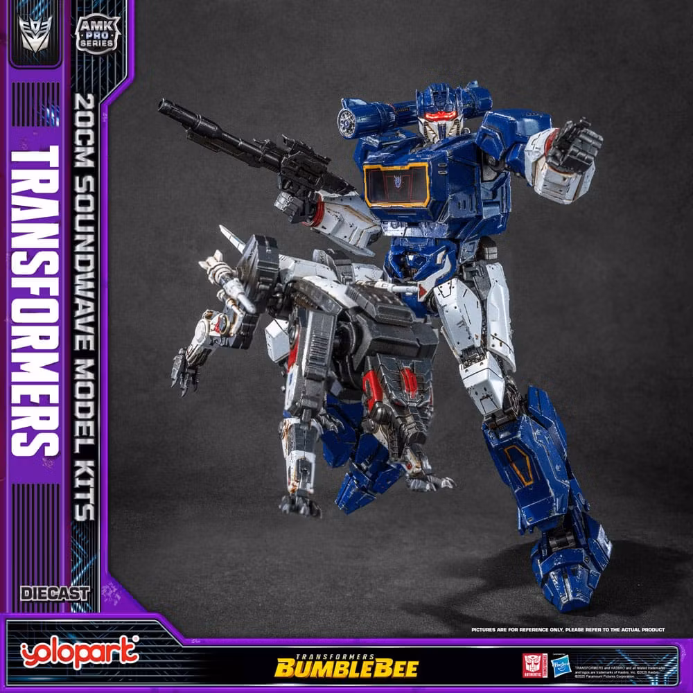 Transformers Yolopar byggesett: AMK Pro Series Soundwave/Ravage (Oversea Version) 20 cm