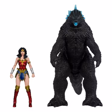 DC Justice League Monsterverse DC Multiverse Action Figures 2-Pack Wonder Woman Vs. Atomic Blast Godzilla 18 cm