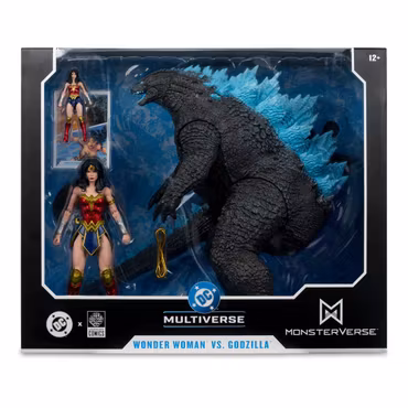DC Justice League Monsterverse DC Multiverse Action Figures 2-Pack Wonder Woman Vs. Atomic Blast Godzilla 18 cm