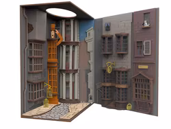 Byggesett Harry Potter Tiny Adventures Book Nook Mini Diorama Diagon Alley 23 cm med lys