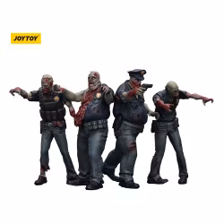 Zombie Dark Source Action Figures 4-Pack Police (Male) 8 cm