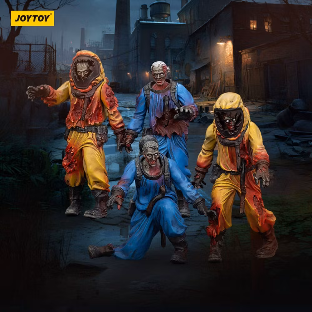 Zombie Dark Source Action Figures 4-Pack Biochemical Lab Team 8 cm