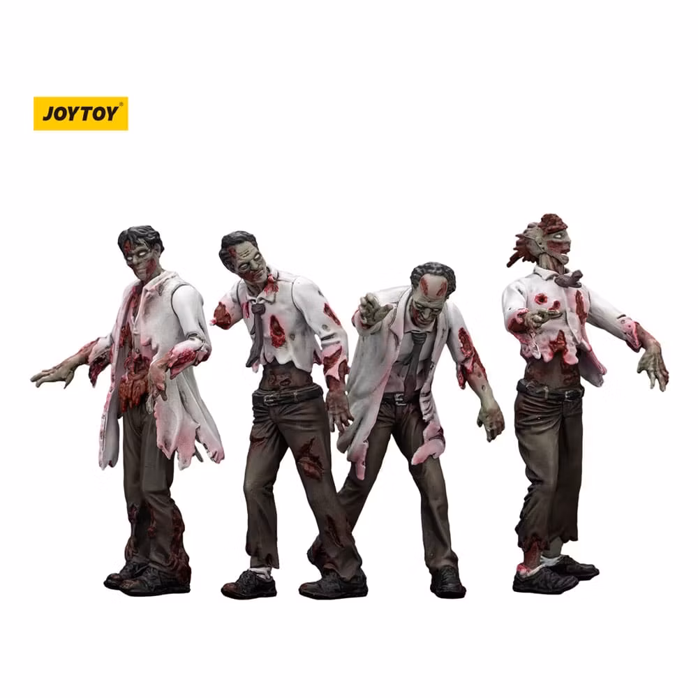 Zombie Dark Source Action Figures 4-Pack Scientists (Male) 8 cm