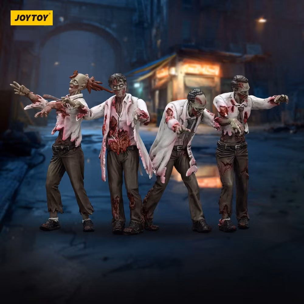 Zombie Dark Source Action Figures 4-Pack Scientists (Male) 8 cm