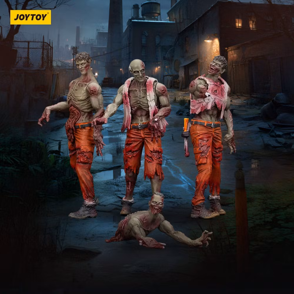 Zombie Dark Source Action Figures 4-Pack Mechanic Team 8 cm