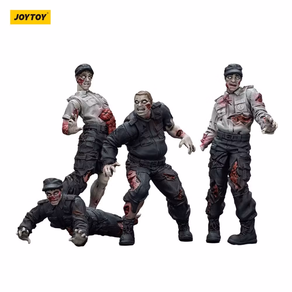 Zombie Dark Source Action Figures 4-Pack Security Guards 8 cm