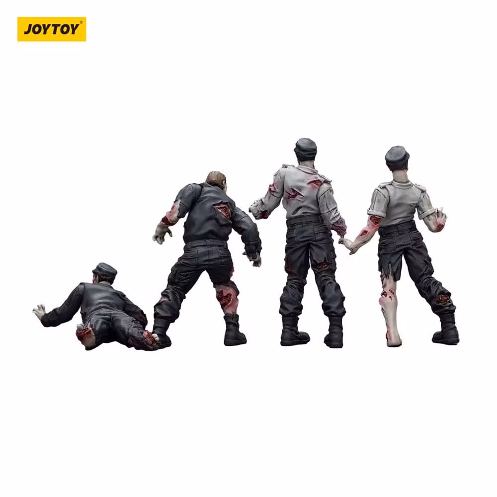 Zombie Dark Source Action Figures 4-Pack Security Guards 8 cm
