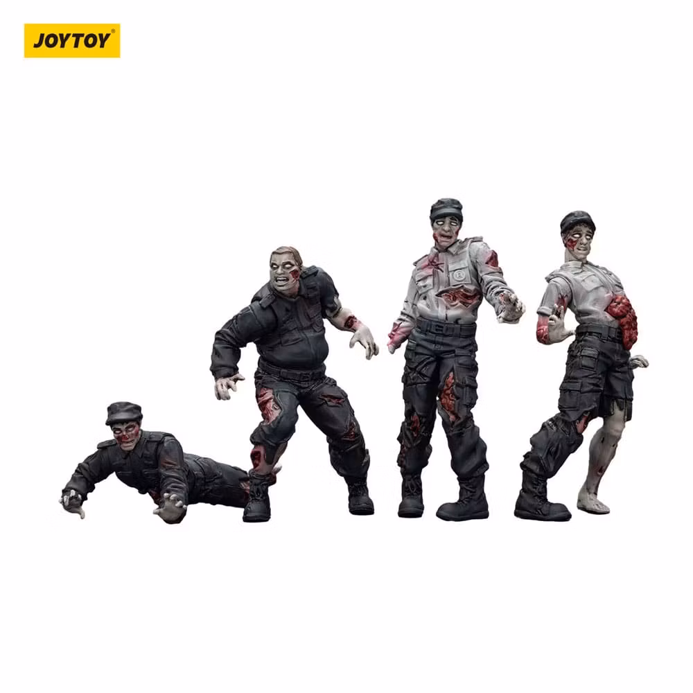 Zombie Dark Source Action Figures 4-Pack Security Guards 8 cm