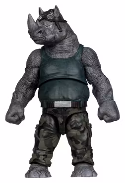 Teenage Mutant Ninja Turtles Page Punchers Action Figure Rocksteady 17 cm m/tegneseriehefte