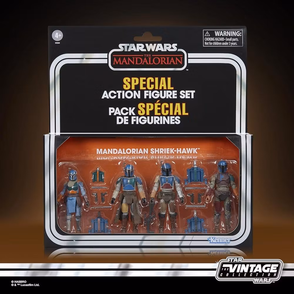 Star Wars: The Mandalorian Vintage Collection Action Figure 4-Pack Mandalorian Shriek-Hawk 10 cm