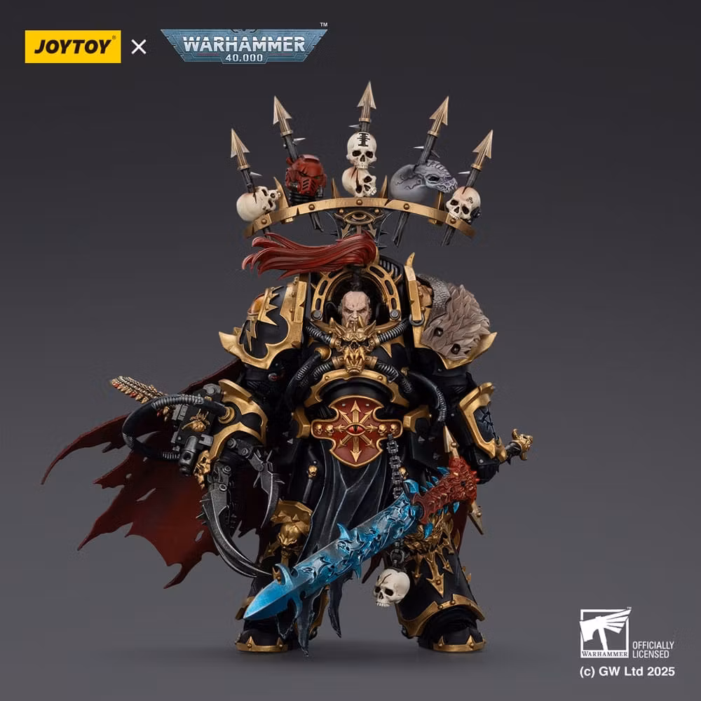 Warhammer 40,000 Action Figure Black Legion Abaddon the Despoiler with Drach'nyen and the Talo 16 cm