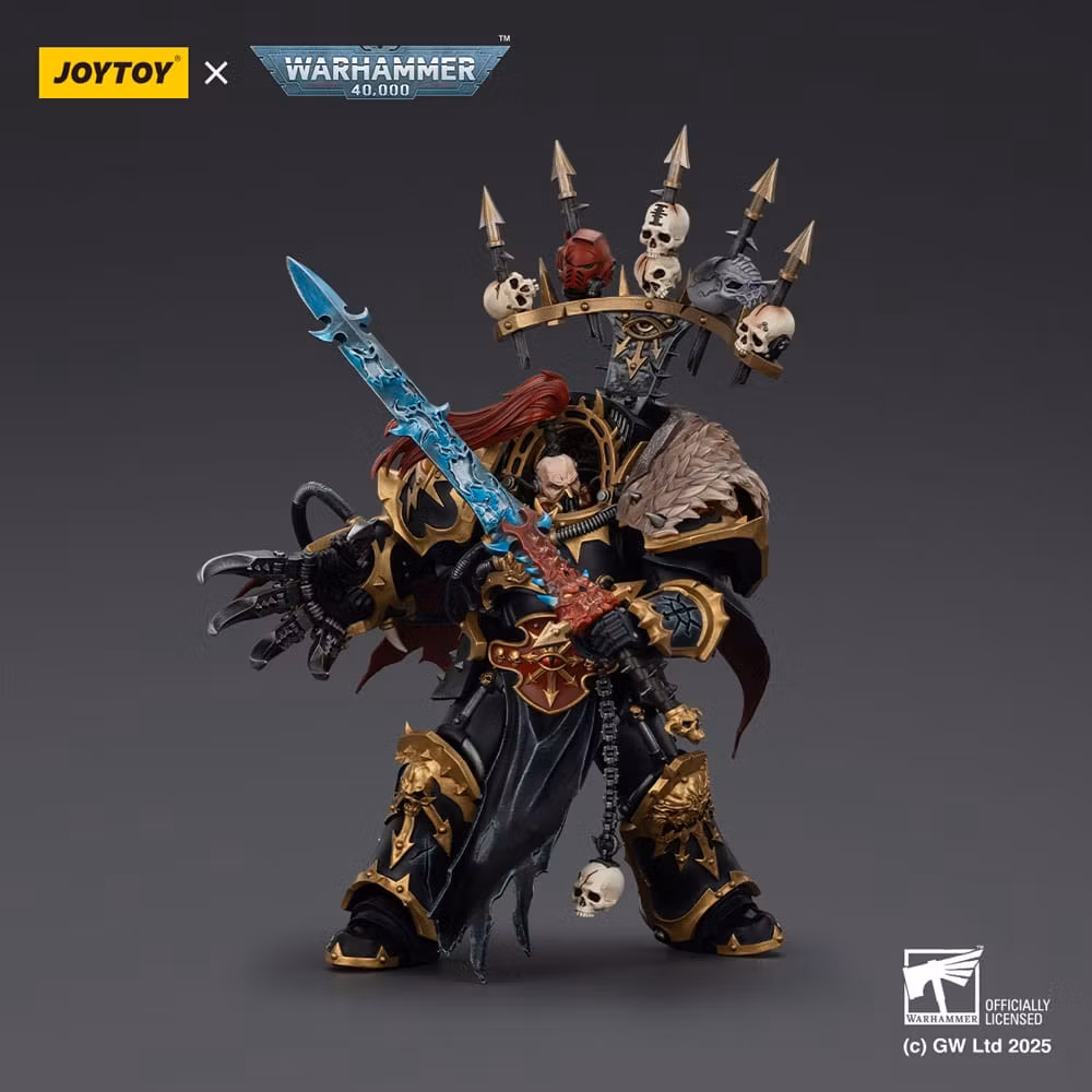 Warhammer 40,000 Action Figure Black Legion Abaddon the Despoiler with Drach'nyen and the Talo 16 cm