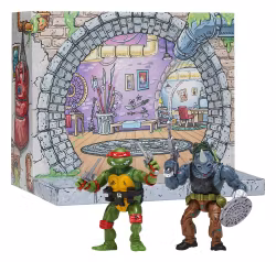 Teenage Mutant Ninja Turtles: Remastered Action Figures Raphael vs. Rocksteady (Totalpris 449,-)