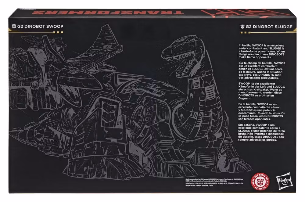 Transformers Age of the Primes Leader Class Action Figure 2-Pack G2 Dinobot Swoop & G2 Dinobot Sludge 19 cm (Transportskadet eske)