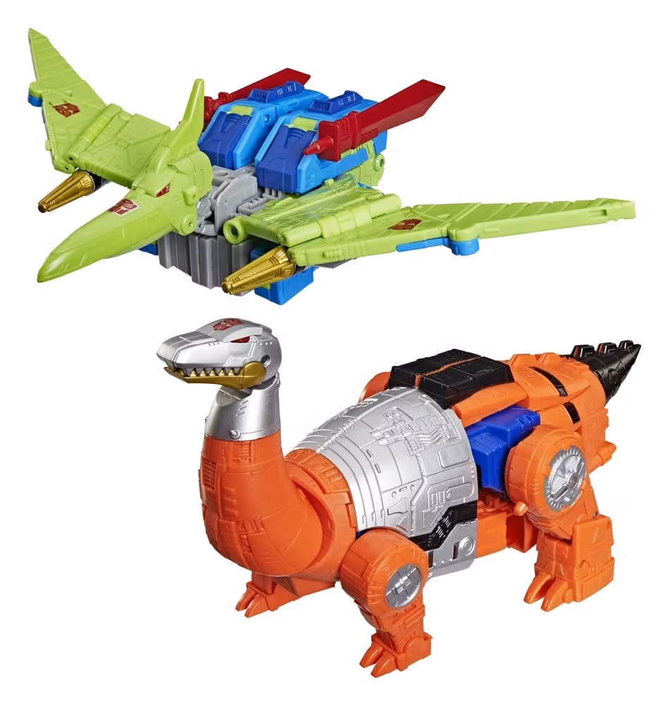 Transformers Age of the Primes Leader Class Action Figure 2-Pack G2 Dinobot Swoop & G2 Dinobot Sludge 19 cm (Transportskadet eske)