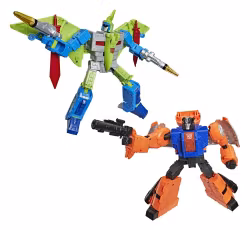 Transformers Age of the Primes Leader Class Action Figure 2-Pack G2 Dinobot Swoop & G2 Dinobot Sludge 19 cm (Transportskadet eske)