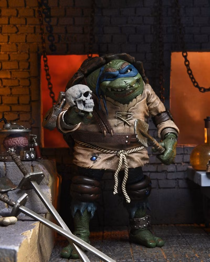 Universal Monsters x Teenage Mutant Ninja Turtles Action Figure Ultimate Leonardo as The Hunchback 18 cm (skadet emballasje)