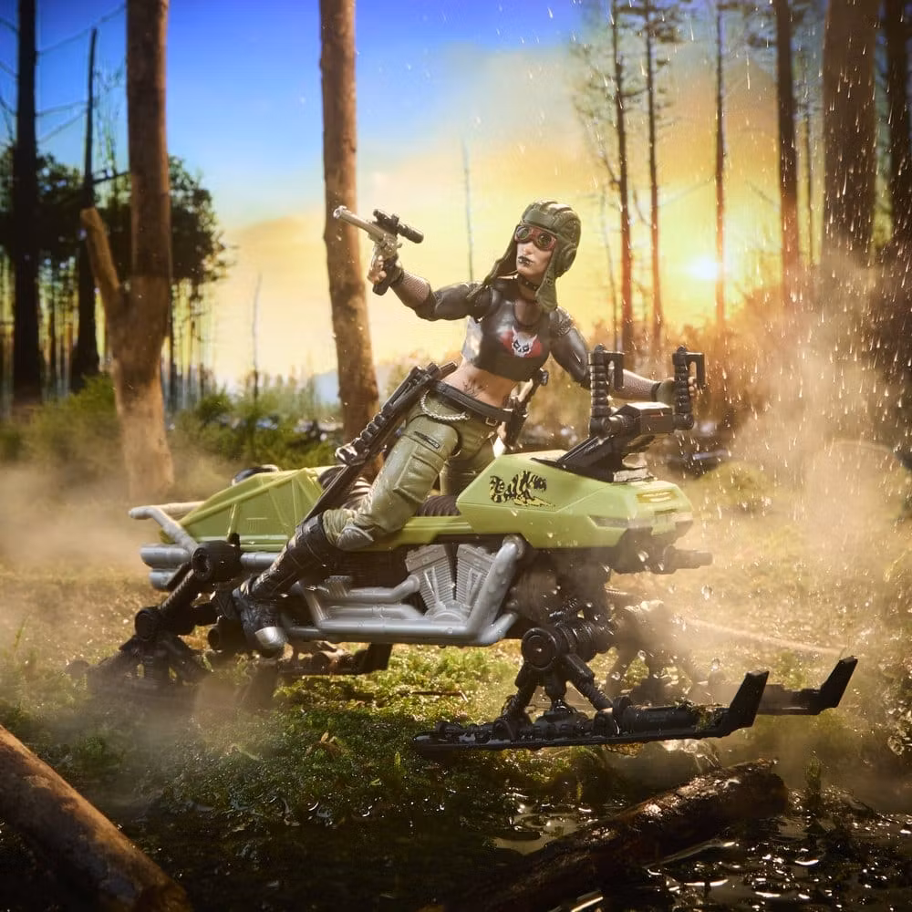 G.I. Joe Classified Series Action Figure and Vehicle Set #194 Zanya and Dreadnok Chameleon (Swamp Skier) 15 cm