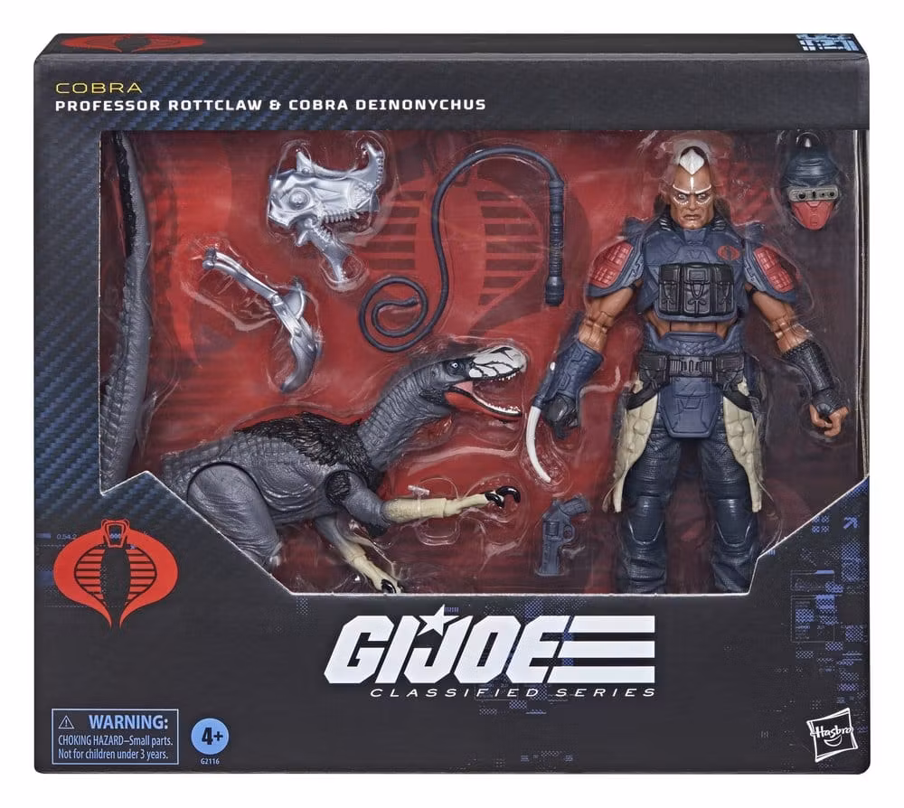 G.I. Joe Classified Series Action Figure 2-Pack #196 Professor Rottclaw & Cobra Deinonychus 15 cm